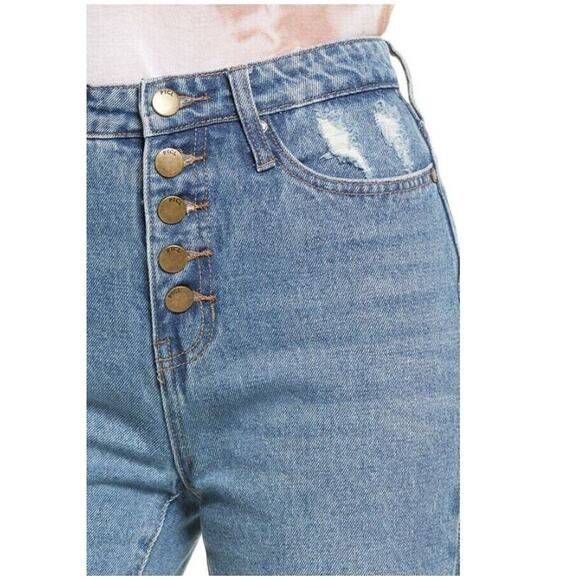 PTCL Women's High Waist Distressed Button Fly Jeans in Med Vintage Size 28 $45 - Picture 3 of 4